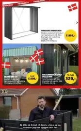 XL-BYG tilbudsavis Side 39: Beklædningsplade med smalle spor €329,00, Woodstock brændeskur €5.999,00
