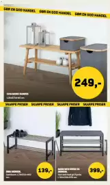 XL-BYG tilbudsavis Side 48: Bænk med hynde og skoreol €399,00, Dina Skoreol €139,00