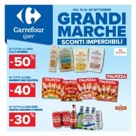 Volantino Carrefour Pagina 1: Birre Peroni Nastro Azzurro, Italpizza Numero Uno