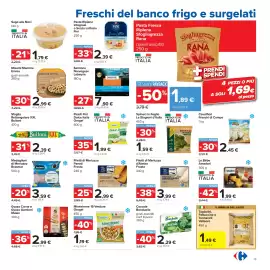 Volantino Carrefour Pagina 19: Filetti di Merluzzo d'Alaska Frosta €3,99, Coccole Bonduelle €2,29
