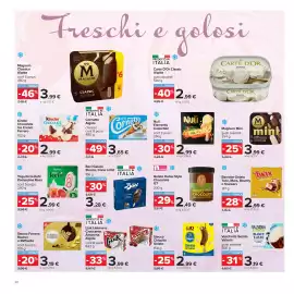 Volantino Carrefour Pagina 20: Stecco Ferrero Rocher o Raffaello €3,19, Cornetto Algida classico €3,65