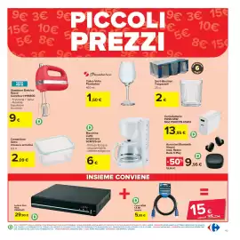 Volantino Carrefour Pagina 45: Contenitore Vetro chiusura ermetica €2,09, Set 6 bicchieri trasparenti €2,00
