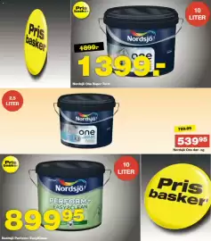 Bauhaus tilbudsavis uge 37 Side 7: Nordsjö Perform+ Easy2Clean €899,95, Nordsjö One dør- og vindues €539,95
