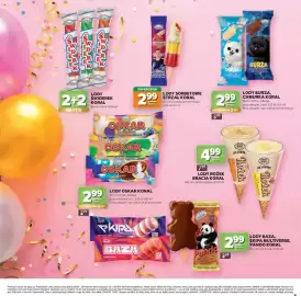 Stokrotka gazetka Strona 21: Lody Baza €2,99, Lody rożek cynamonowy Bracia Koral €4,99