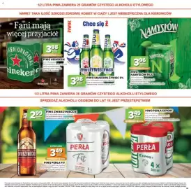 Stokrotka gazetka Strona 29: Piwo Perła Fit €3,49, Piwo Namysłów Pils €3,96