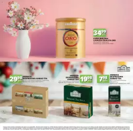 Stokrotka gazetka Strona 3: Herbata ekspresowa Ahmad Tea English Breakfast €7,98, Kawa mielona Lavazza Qualità Oro €34,99