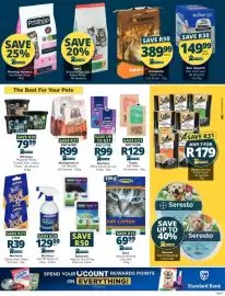 Checkers catalogue Page 3: Daro Natural Mineral Cat Litter €69,99, Montgomery's Cat Biscuits €99,00