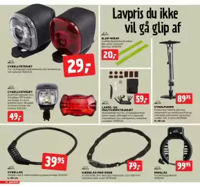 Jem & fix tilbudsavis uge 38 Side 22: Bikezone cykellygtesæt €29,00, Bikezone Kædelås med kode €79,00