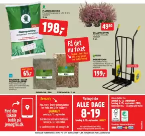 Jem & fix tilbudsavis uge 38 Side 24: Garden Sækkevogn €199,00, Grønne Fingre Plænegødning €198,00