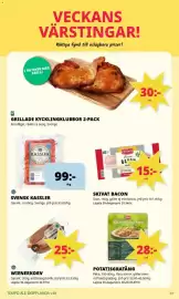 Tempo reklamblad vecka 38 Sida 3: Garant wienerkorv €25,00, Peka potatisgratäng €28,00