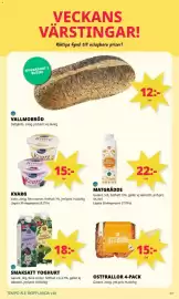 Tempo reklamblad vecka 38 Sida 4: Garant smaksatt yoghurt €18,00, Garant ostfrallor 4-pack €15,00