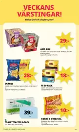 Tempo reklamblad vecka 38 Sida 5: Gorby's original €10,00, Estrella snacks €28,00