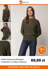 Born2be gazetka Strona 7: Sweter klasyczny nietoperz z dekoltem w łódkę z wiskozą born2be €69,99