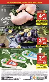 Delikatesy Centrum gazetka tydzień 38 Strona 40: Ćwiartka tylna z kurczaka €4,99, Śliwki €3,99