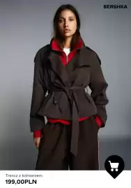 Bershka gazetka tydzień 37 Strona 11: Trencz z kołnierzem Bershka €199,00
