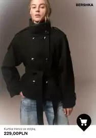 Bershka gazetka tydzień 37 Strona 9: Kurtka trencz ze stójką Bershka €229,00