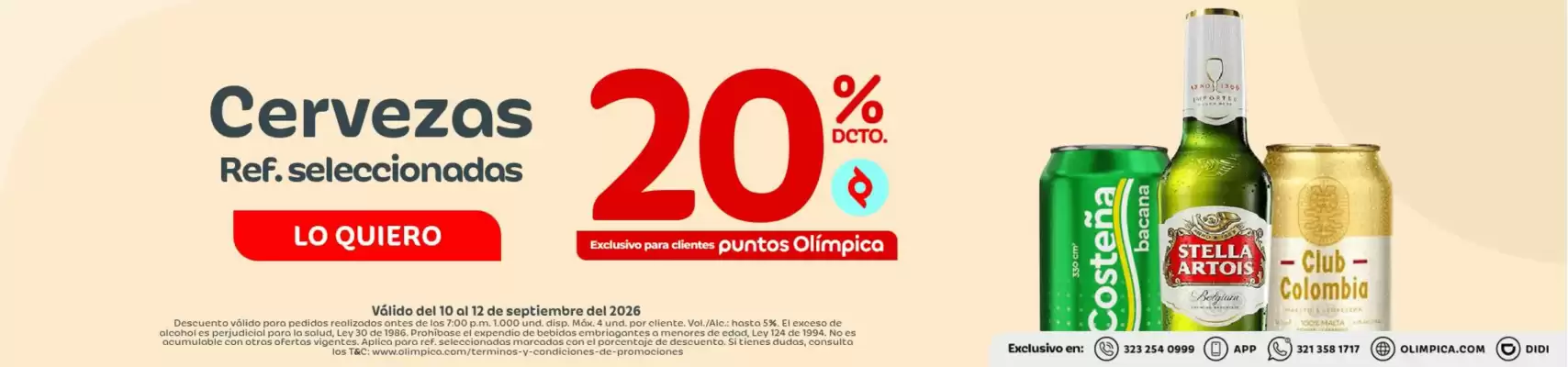 Olímpica (válido hasta 12-09)