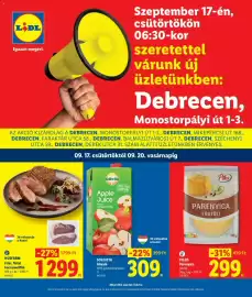 Lidl akciós újság Oldal 1: Pilos Parenyica €299,00, HÚSFARM €1.299,00