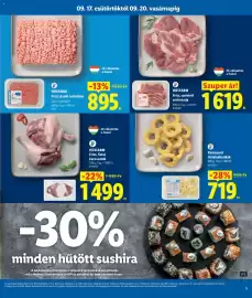 Lidl akciós újság Oldal 3: HÚSFARM €895,00, Panírozott tintahalkarikák €719,00