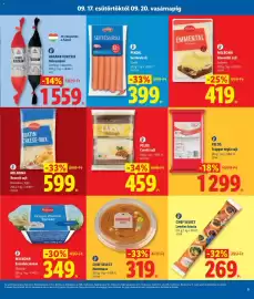 Lidl akciós újság Oldal 5: MILBONA Ementáli sajt €419,00, MILBONA €599,00