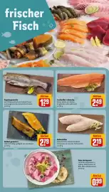 REWE DE tilbudsavis uge 38 Side 33: Heilbutt geräuchert €2,79, Forellenfilet rotfleischig €2,49