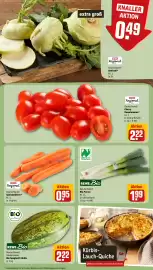 REWE DE tilbudsavis uge 38 Side 5: Rewe Bio Spaghetti Kürbis €2,22, Rewe Bio Bio Porree €1,99