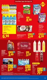 Lidl weekly ad week 38 Page 15: Arizona arnold palmer lite half & half €2,49, Purified water €2,00