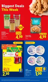 Lidl weekly ad week 38 Page 7: Crispy Golden Chicken Strips €4,99, Milbona shredded cheese, family size €4,99