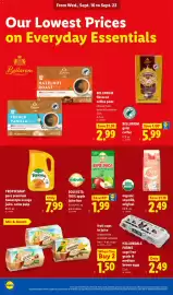 Lidl weekly ad week 38 Page 8: Tropicana pure premium homestyle orange juice, some pulp €7,99