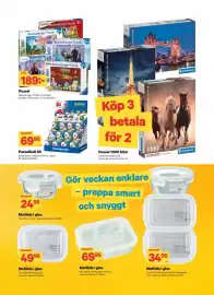City Gross reklamblad vecka 39 Sida 11: Ravensburger Pusselboll 3D €69,95, Clementoni pussel 1000 bitar €129,00