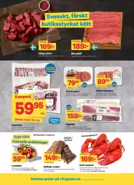 City Gross reklamblad vecka 39 Sida 2: Kokt hummer €169,00, Grillade revben €149,00
