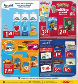 Volantino Coop Pagina 17: Parmalat Latte con Omega 3 €1,59, Kellogg Coco Pops Barchette €2,99