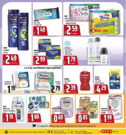 Volantino Coop Pagina 21: Tampax assorbenti interni €2,99, Casa coop sacchi profumati con manici €1,00