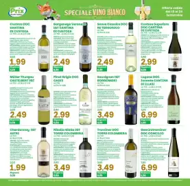Volantino Prix Quality Pagina 14: Sauvignon IGT Borgomori €3,49, Pinot Grigio DOC Cadis €2,99