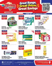 Africa Cash and Carry catalogue week 37 Page 1: Bayer Asprin Plus C €42,50, Rennie Salts €106,50