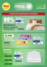Catálogo Supermercados Vea semana 37 Página 7: Krea - manta polar lisa o estampada €3.999,00
