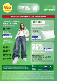 Catálogo Supermercados Vea semana 37 Página 8: Camperas, abrigos, buzos y pijamas €24.999,00