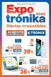 Catálogo Alkosto semana 37 Página 1: Acer - aspire lite 5634 €2.399.030,00, Xiaomi - redmi 17 256 gb €849.050,00