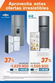 Catálogo Alkosto semana 37 Página 7: Haceb - nevera 391 litros €1.699.900,00, Mabe - refrigerador 250 litros €1.499.900,00