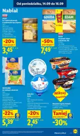 Lidl gazetka Strona 41: Ser gouda i edam w plastrach XXL 2-pak Pilos €7,49, Serek lekki Bieluch €2,45