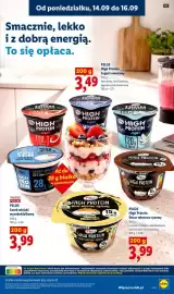 Lidl gazetka Strona 43: Jogurt owocowy High Protein kokosowy Pilos €3,49, Serek wiejski wysokobiałkowy Pilos €3,99