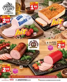 Topaz gazetka tydzień 38 Strona 10: Pierś gotowana z indyka Bianka Indykpol €2,69, Pasztet biały z kurczakiem Pekpol €1,99