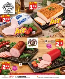 Topaz gazetka tydzień 38 Strona 14: Pierś gotowana z indyka Bianka Indykpol €2,69, Pasztet biały z kurczakiem Pekpol €1,99