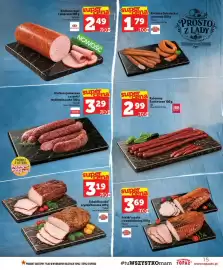 Topaz gazetka tydzień 38 Strona 15: Kiełbasa jałowcowa z szynki Olewnik €3,29, Kiełbasa rogal z pieprzem Kabanos €2,49