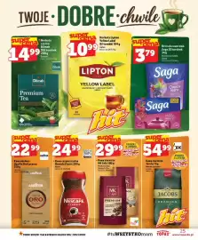 Topaz gazetka tydzień 38 Strona 25: Kawa rozpuszczalna Nescafe Classic €24,99, Herbata Lipton Yellow Label €10,99