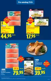 Lidl tilbudsavis Side 9: Laksefilet uden skind €44,95, Indbagt laks €17,95