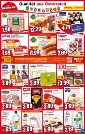 Norma Prospekt woche 39 Seite 11: Frankenmarkter Mineralwasser €0,65, Rieder Märzen €4,74
