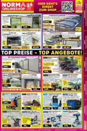 Norma Prospekt woche 39 Seite 17: Garten & Freizeit 2in1 Holzlager €149,00, Akku-Maschinen-Set scheppach €99,00