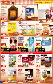 Norma Prospekt woche 39 Seite 8: Stroh Original 80 €13,99, Mousse au Chocolat €1,39