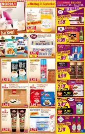 Norma Prospekt woche 39 Seite 9: Decocino Backtrennspray €3,49, DaunaSoft Küchentücher €5,79